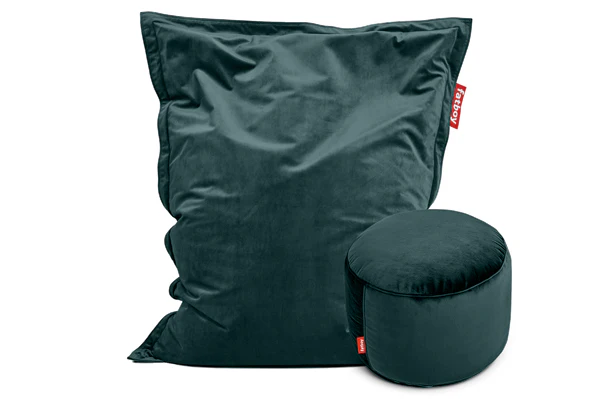 Original Slim Recycled Velvet Beanbag Chair + Beanbase Bundle - Image 4
