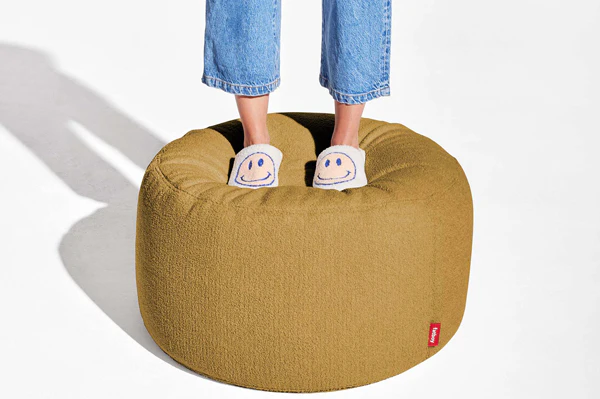 Point Large Sherpa Pouf - Image 6